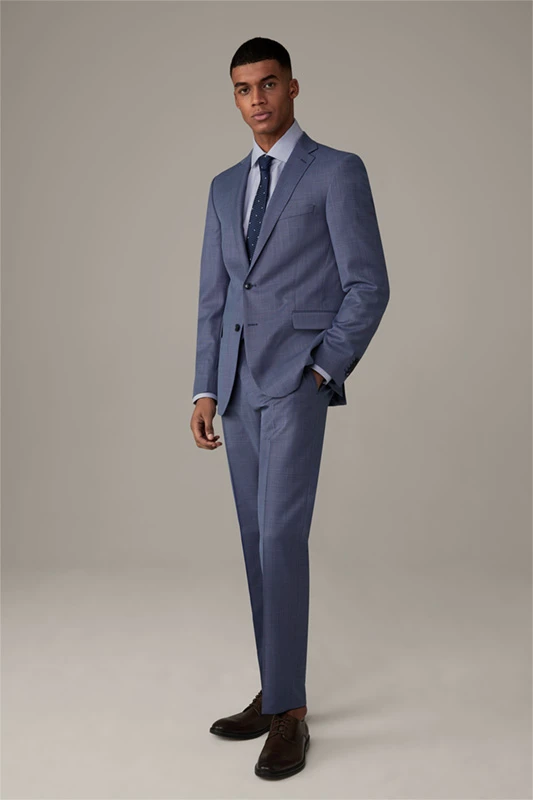 Strellson Baukasten-Hose Jans, Blau Gemustert 4 Strellson Baukasten-Hose Jans, Blau Gemustert – Bild 2