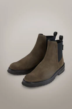 Strellson Veloursleder-Chelsea Boots Epsom Nimonico #wearindependent, Dunkelgrün