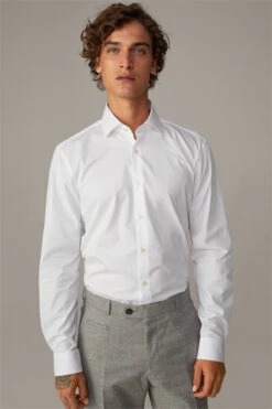 Strellson Baumwoll-Hemd Santos - Bügelleicht, Weiß