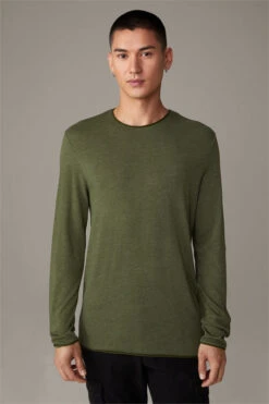 Strellson Longsleeve Prospect, Oliv Meliert