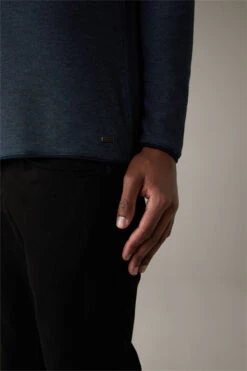 Strellson Longsleeve Prospect, Dunkelblau Meliert -Strellson 9754054852638