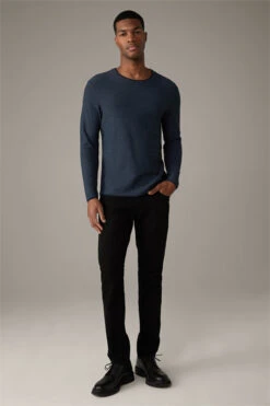 Strellson Longsleeve Prospect, Dunkelblau Meliert -Strellson 9754056065054